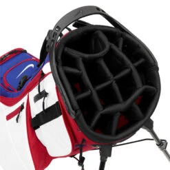 Nike Air Hybrid 2 Golf Stand Bag -Cleveland Golf Shop Nike Air Hybrid 2 Stand Bag DR5132 679 Gym Red Dee Royal Silver 3